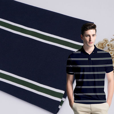 Adembare, vocht-absorberende en duurzame gestreepte gebreide stof voor kleding met een unieke textuur
