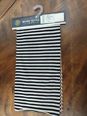 Zweet absorberend en glad puur katoen gestreepte breistof voor polo shirt