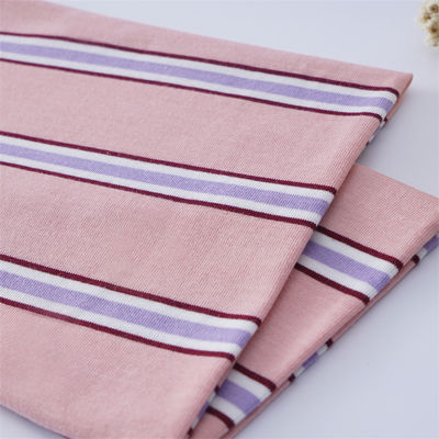 Goede prijs. Meerdere kleuren en modieuze katoenen gestreepte gebreide doek voor T-shirt online