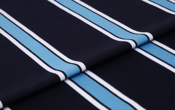 Goede prijs. Huidvriendelijk en gezond Comfortabel Hygroscopisch gestreepte gebreide stof voor T-shirt online