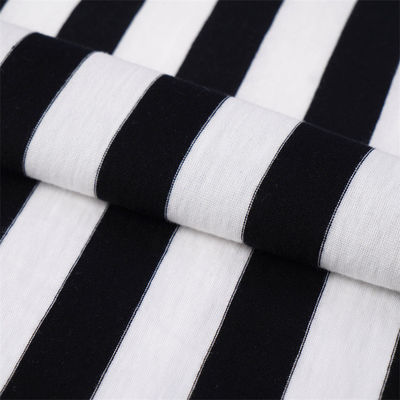 Comfortabel en ademend zacht licht huidvriendelijk gestreepte gebreide stof voor T-shirt