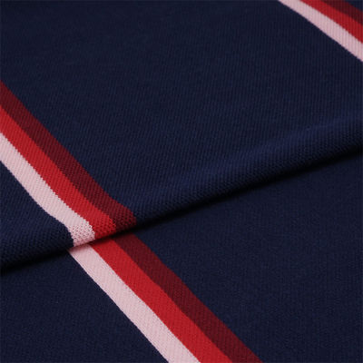 Goede prijs. Goede textuur ademend duurzaam en slijtvast gestreepte gebreide stof voor polo shirt online
