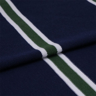 Goede textuur ademend duurzaam slijtvast gestreepte gebreide stof voor polo shirt