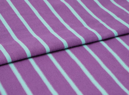 Goede prijs. Natuurlijk puur katoen huidvriendelijk Modieus gestreepte gebreide stof voor T-shirt online