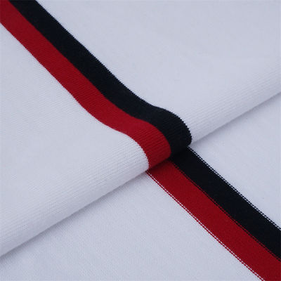 Hoogwaardig en niet gemakkelijk te vervormen ademend en verfrissend gestreepte gebreide stof voor polo shirt