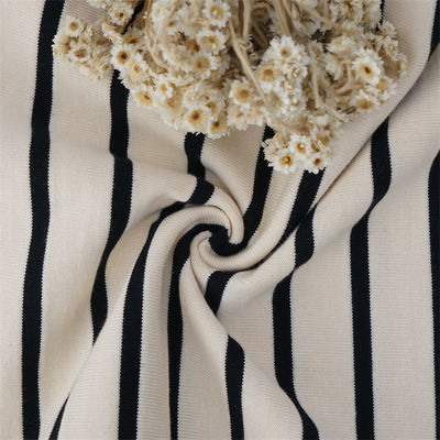 Goede prijs. Ademend en huidvriendelijk Comfortabel Gezond gestreepte gebreide stof voor T-shirt online