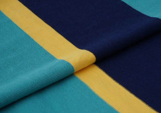 Ademend en natuurlijk Huidvriendelijk Goed Textuur Zachte gestreepte gebreide stof Voor T-shirt