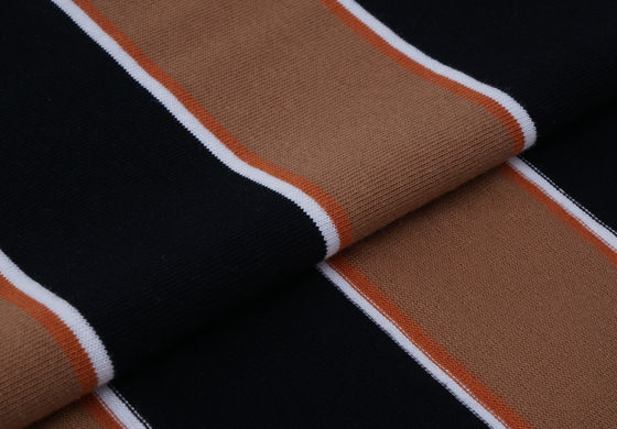 Zweet-absorberend verfrissend huidvriendelijk anti-rimpel knapperig gestreepte gebreide stof voor T-shirt