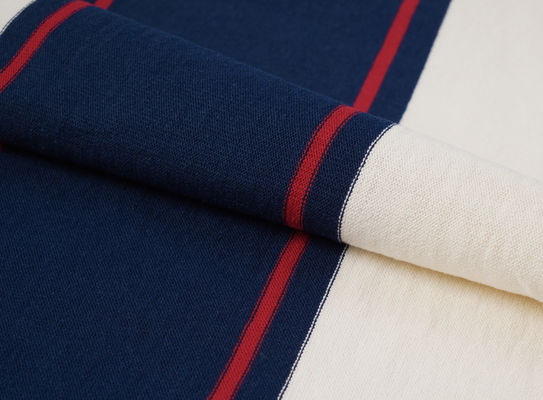 Natuurlijke hoge rimpelbestendige kleurvastheid knappe versie gestreepte gebreide stof voor polo shirt