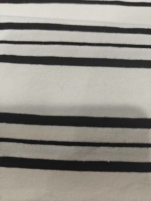 Goede prijs. Gestreept gebreide stof 95% katoen 5% spandex voor vrijetijdskleding online
