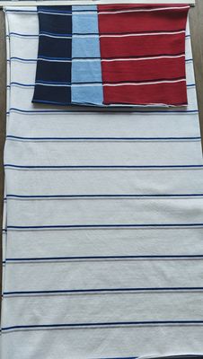 Goede prijs. Ademende gestreepte gebreide stof 95% katoen 5% spandex voor vrijetijdskleding online