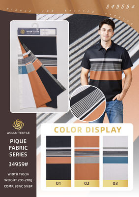 Goede prijs. Ademende en gezonde en hoge kleurechtheid gestreepte gebreide stof voor poloshirt online