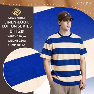 Goede prijs. Skin-Friendly And Durable And Washable Stylish Striped Knit Fabric  For T-Shirt online