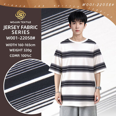 Goede prijs. Comfortabel en ademend Huidvriendelijk en gezond Natuurlijk gestreepte katoenen stof voor T-shirt online