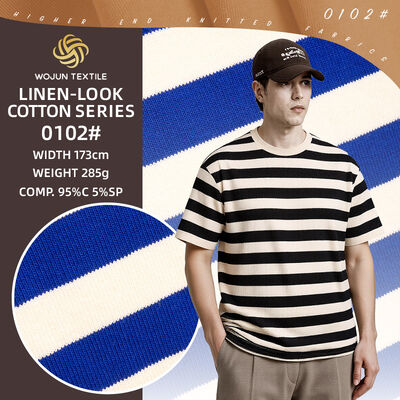 Goede prijs. Goede textuur en comfortabel gezond gestreepte katoenen stof voor polo shirt online