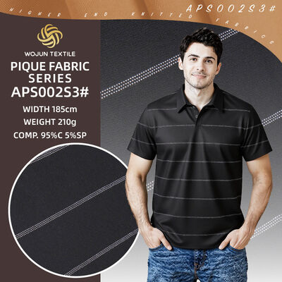 Goede prijs. Ademend, slijtvast hoogwaardig duurzaam gestreept gebreid materiaal voor poloshirts online