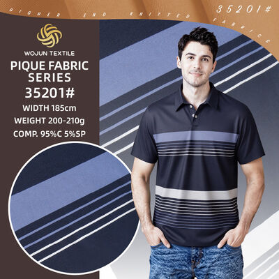 Goede prijs. Gestript katoenen Pique stof: 185cm breed rek voor moderne Preppy online