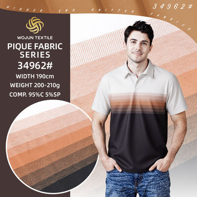 Goede prijs. Gestript katoenen Pique stof: 190cm breed 95/5 Stretch voor polos online