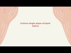 Piqué katoen 100% garengeverfde gestreepte gebreide stof voor poloshirt