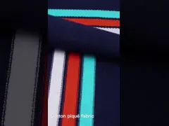 Adembenemend en comfortabel en natuurlijk slijtvast gestreepte gebreide stof voor polo shirt